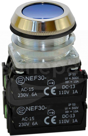 NEF30-Kn 2X2Y niebieski Przycisk sterowniczy kryty