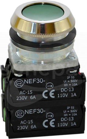 NEF30-Kz 3X zielony Przycisk sterowniczy kryty