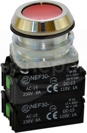 NEF30-Kc 3XY czerwony Przycisk sterowniczy kryty