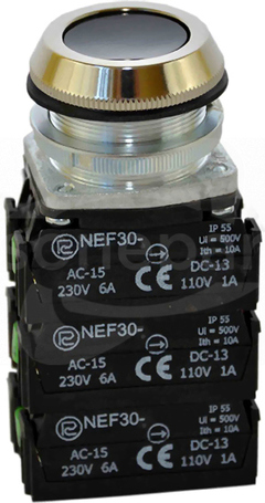 NEF30-Ks 5XY czarny Przycisk sterowniczy kryty