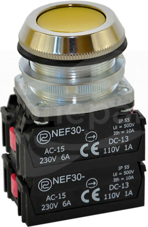 NEF30-Kg X3Y żółty Przycisk sterowniczy kryty