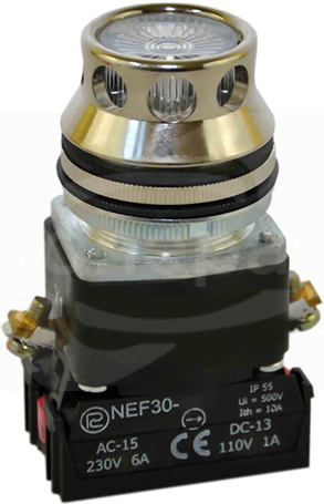 NEF30-KLDb 2Y/24V-230V bezbarwny Przycisk kryty podświetlany