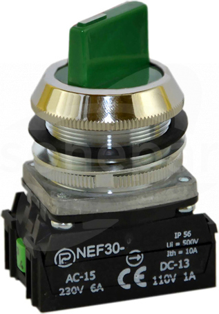 NEF30-Pz X zielony Przycisk pokrętny