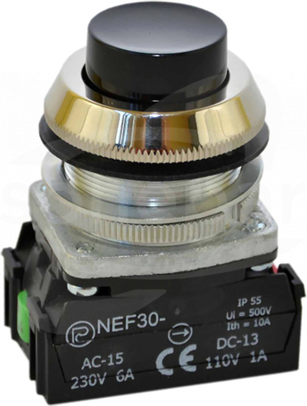 NEF30-Ws XY czarny Przycisk sterown.powrotny