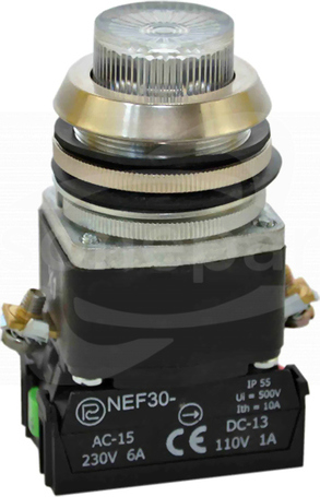NEF30-WLb 2X/24V bezb. Przycisk wystaj.podświetlany
