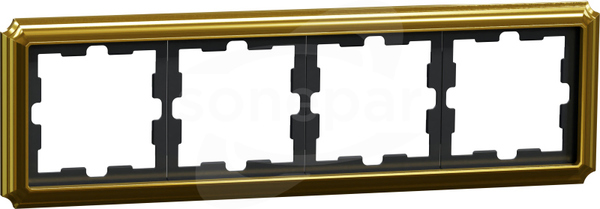Merten MTN4040-4741 mocca Metal ik Ramka 4-krotna