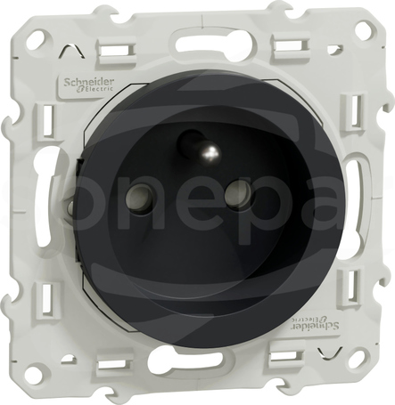 ODACE 2P+PE antracyt Gniazdo