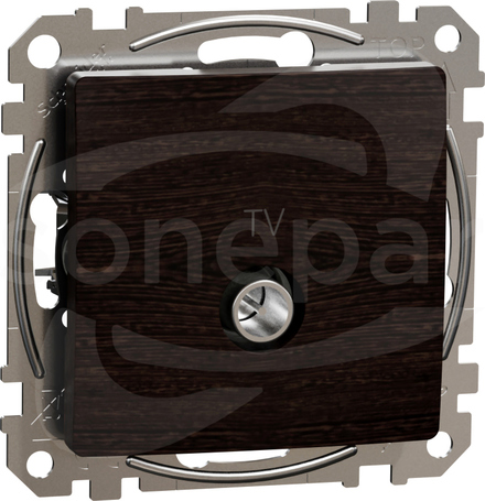 SEDNA ELEMENTS 4dB wenge Gniazdo TV końcowe