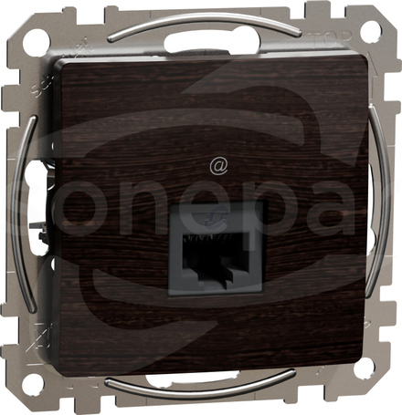 SEDNA ELEMENTS RJ45 kat.5e UTP wenge Gniazdo komputerowe
