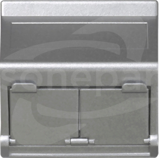 CONNECT aluminium Płytka teleinformatyczna K45 2x