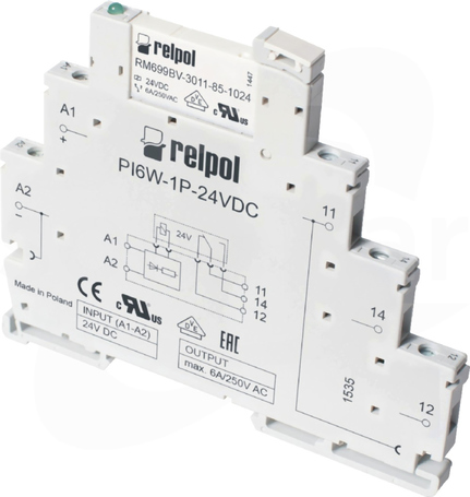 PIR6W-1P-12VDC 1P 12VDC IP20 Przekaźnik interfejsowy