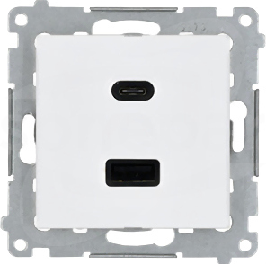 SIMON54 USB C+A 30W Biały Ładowarka 2XUSB