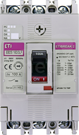 EB2S 160/3LF 100A 3P 16kA Wyłącznik mocy bez regulacji