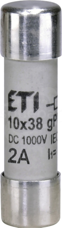 CH10x38 gPV 2A 1000V Wkładka topikowa cylindryczna (PV)