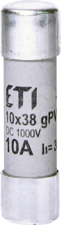 CH10x38 gPV 10A Wkładka topikowa cylindryczna (PV)