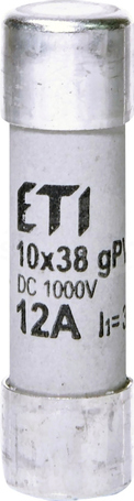CH10x38 gPV 12A Wkładka topikowa cylindryczna (PV)