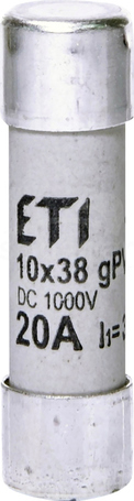 CH10x38 gPV 20A Wkładka topikowa cylindryczna (PV)