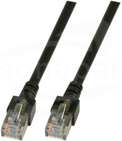 SF/UTP kat. 5e PVC CCA czarny 0,5m Patchcord securityNET miedziany