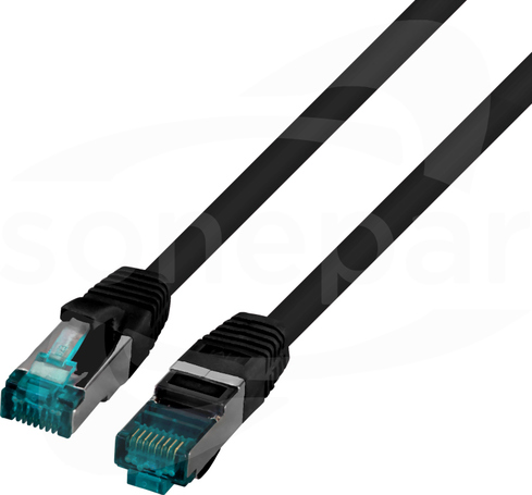 securityNET S/FTP kat.6A LSZH czarny 2m Patchcord miedziany