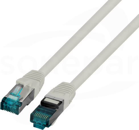 securityNET S/FTP kat.6A LSZH szary 1m Patchcord miedziany