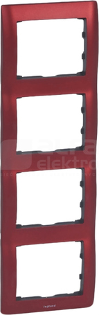 SISTENA/L metal magic red Ramka poczwórna pionowa