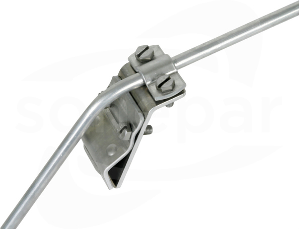 338001 13-25mm Al Zacisk do rynny z nakładką