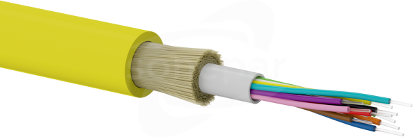 ZW-NOTKtsdD/U-DQ(ZN)BH-SM 12J 9/125 LSOH żółty Kabel światłowodowy (B2ca)