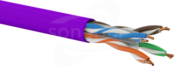 U/UTP kat.6 LSOH 4x2x23AWG Dca (500m) fioletowy Przewód teleinformatyczny