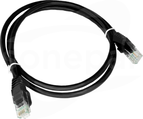 UTP kat.5e 0,25m czarny Patchcord
