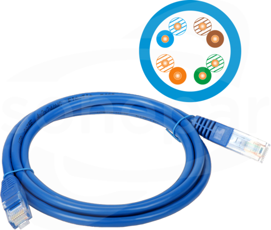 UTP kat.5e 1,0m niebieski Patchcord