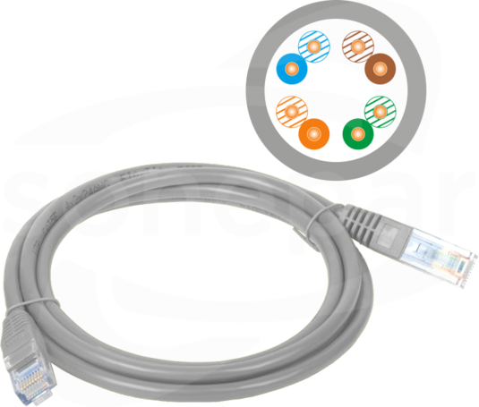 UTP kat.5e 15,0m szary Patchcord