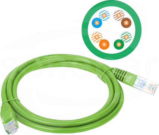 UTP kat.5e 1,0m zielony Patchcord