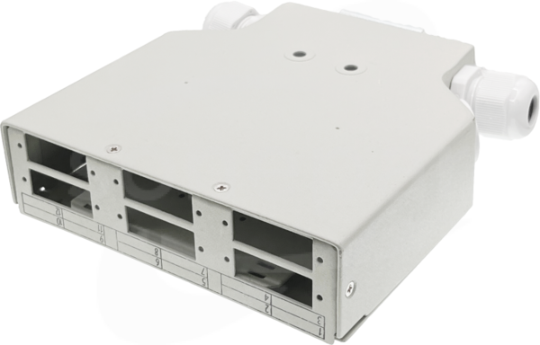 DIN 6xSC duplex/6xLC quad z płytą czołową Przełącznica światłowodowa