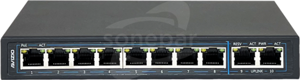 10xRJ45-8 portów RJ45 PoE+1Gb/s+2xRJ45 AVIZIO Switch
