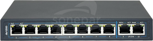 10xRJ45-8 portów RJ45 PoE+2xRJ45+100Mb/s Switch