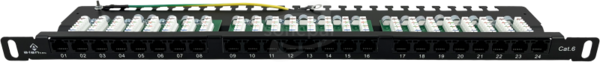UTP kat.6 0.5U 24 porty Patch panel