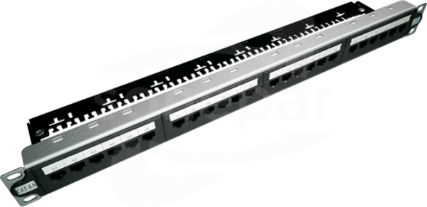 1U 19" UTP kat.6A 24 porty LSA Patch panel RJ45