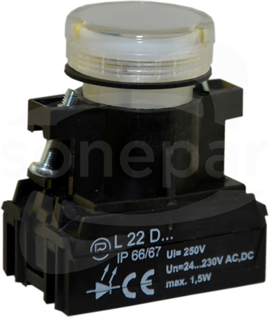 L22D 24V-230V/W3 biały Lampka diodowa