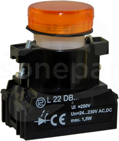 L22D 24V-230V/W3 żółty Lampka diodowa