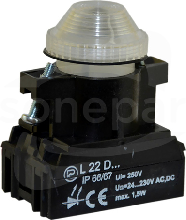 L22WDb/W3 24-230VAC/DC biał Lampka diodowa wyk.morskie
