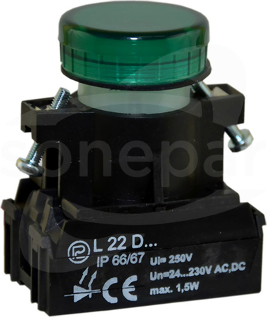 L22z 12V zielony Lampka sygnalizacyjna