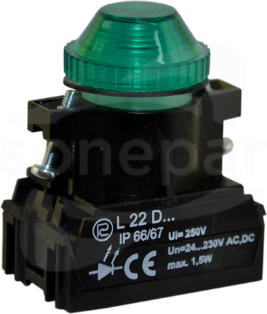 L22Wz 24V zielony Lampka sygnalizacyjna