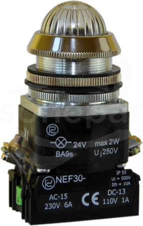NEF30-LCb 230V bezbarwny Lampka sygnalizacyjna