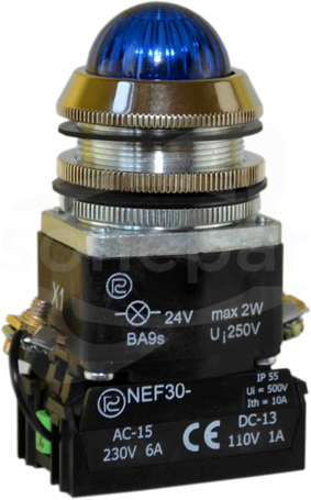 NEF30-LCn 230V niebiesk Lampka sygnalizacyjna