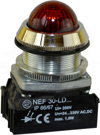 NEF30-LEc 220V czerwony Lampka sygnalizacyjna