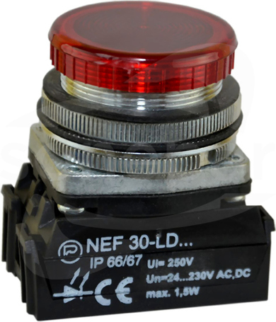 NEF30-LPc 230V czerwony Lampka sygnalizacyjna