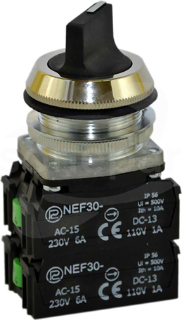 NEF30-P2X2Y/W3 czarny Przycisk pokrętny stab.0-I