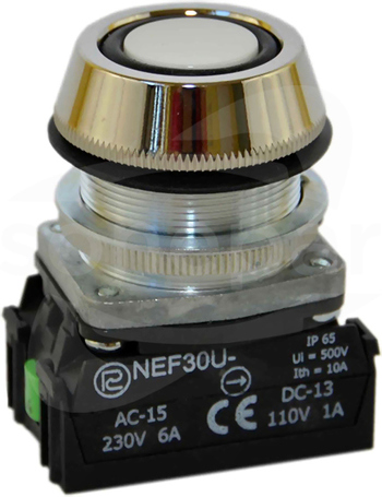 NEF30-UKb XY/W3 biały Przycisk ster.kr.sz.wyk.mors