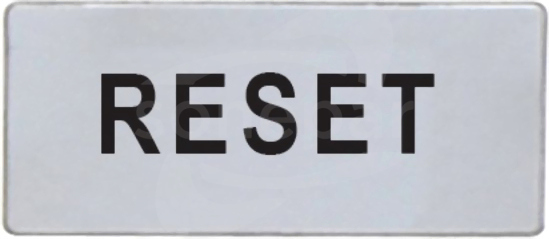 LPXAGB222 "RESET" Tabliczka opisowa