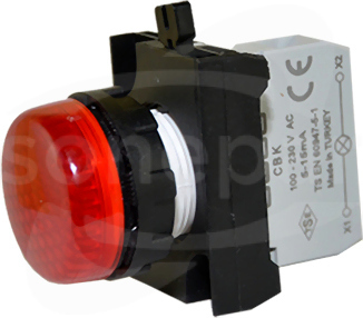 CP LED 30VAC czerwony Lampka sygnalizacyjna